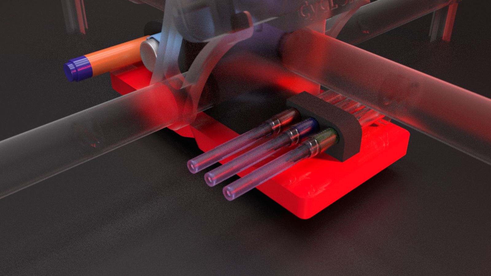 Cycloid medication release mechanism render