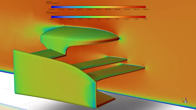 CFD air velocity on vertical plane